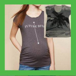 Motherhood Maternity MiMi Side Ruched T Shirt - LG